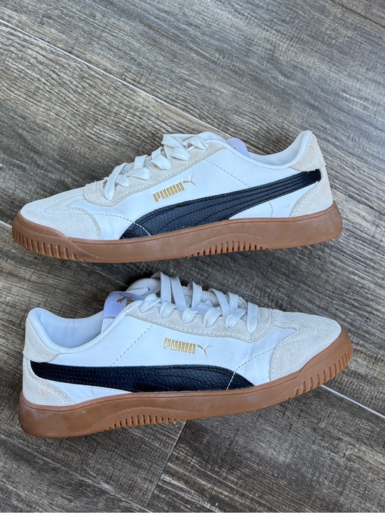 Puma Shoes - Puma Club 5v5 Suede 'White Black Gum' black white 7.5
